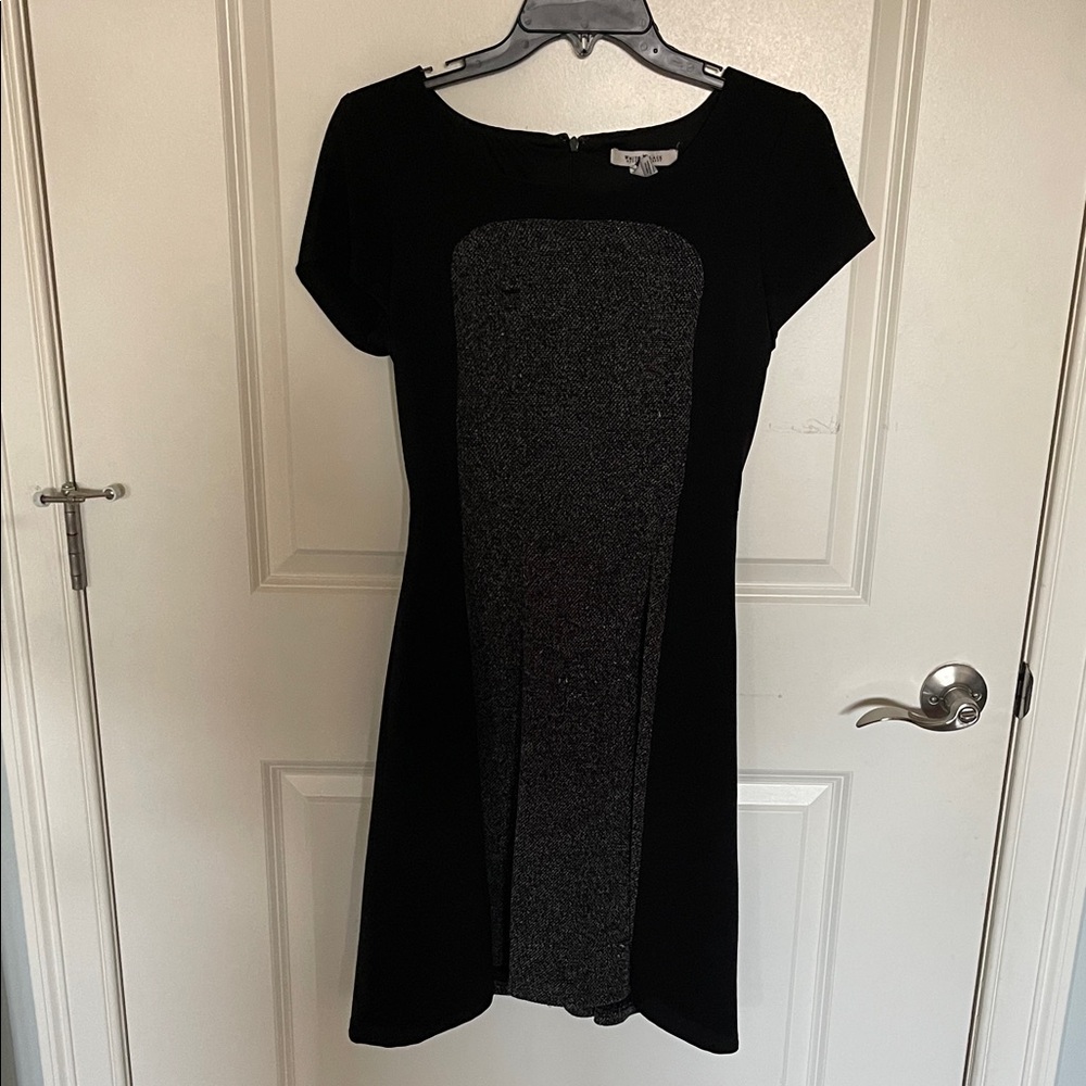 White House Black Market Black and Gray Dress